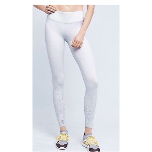 ALO Yoga Light Blue/Grey and Silver Leggings Small - Picture 3 of 9